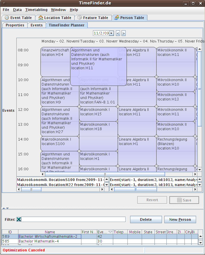 Calendar (TimeFinderPlanner) after optimization