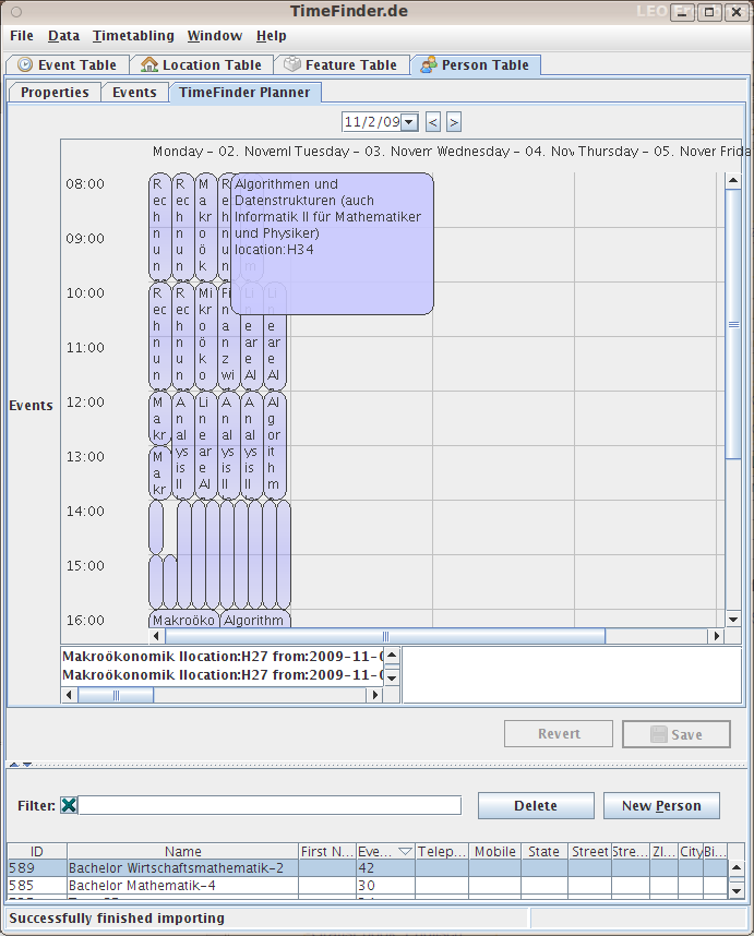 Calendar (TimeFinderPlanner) before optimization